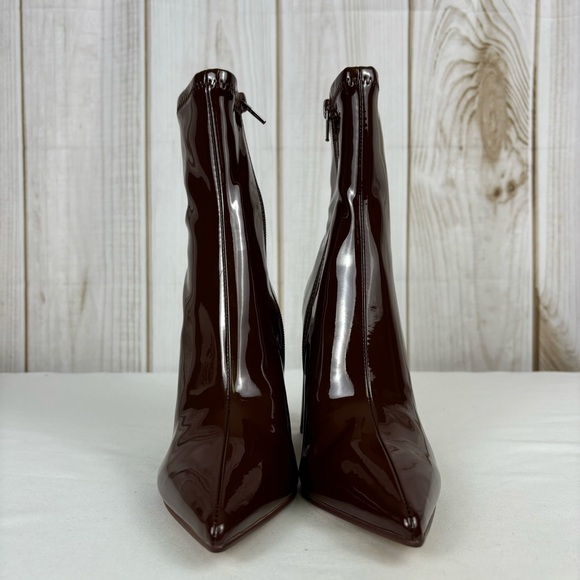 Steve Madden Ticker Boots Retro Funky Flare Chunky Heel Ankle Boot Brown Size 6 - Picture 8 of 16